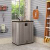 Suncast 2-Shelf Resin Base Cabinet, Platinum Metallic