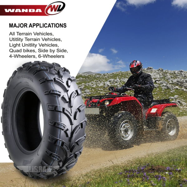 Wanda ATV/UTV Tires 25x8-12 25x8x12 /6PR P373 - 10243, Set 2