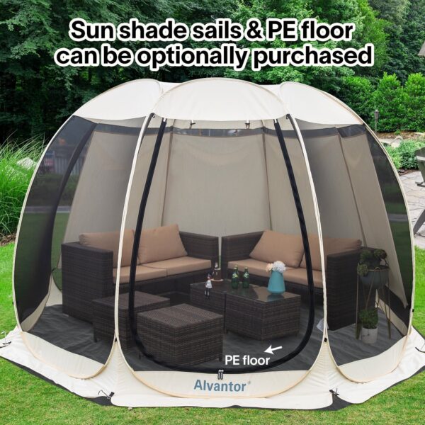 76b037d00f03426a88f676b35ce39e12 Screen House Room Camping 12x12 Ecru Instant Canopy