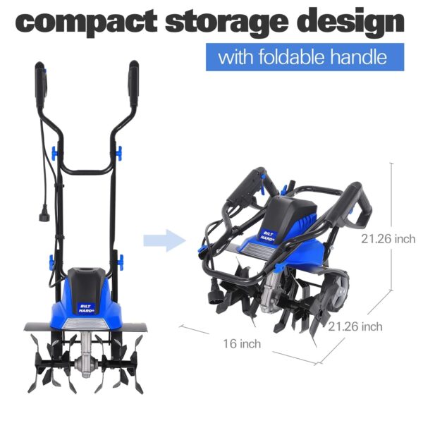 76fc68b9899c4b9892deacfd99a4eac3 BILT HARD Electric Garden Tiller Cultivator 16 inch