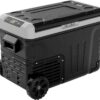 12 Volt Refrigerator, 37QT(35L) Electric Cooler, Portable Freezer 12V/24V DC 110-240V AC, 12V Fridge -4℉~68℉, 12V Cooler with Wheels & 2 Baskets for Travel, Truck, Boat, Camping