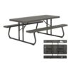 Lifetime 6 Foot Folding Picnic Table, Brown, 60105