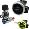 Yoke Regulator & Octopus Combo for Scuba Diving | High-Performance Over-Balanced Regulator, Silicone Mouthpiece, 27" Hose, Large Purge Button, 36" Yellow Octopus Hose