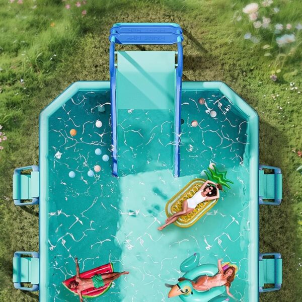 7844f23177a94b25bc2531acc89b834c Pool Slide Inflatable Swimming Water Slide, Summer Swimming Pool Supplies Universal Trampoline Ladder Backyard Slide Home Playground Equipment