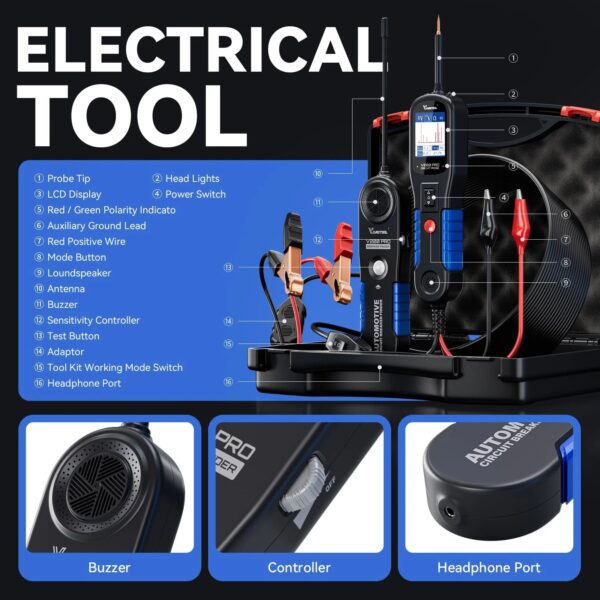 78e925510cb24955a71605339dd4e546 VDIAGTOOL V200 Pro Automotive Power Circuit Probe Tester