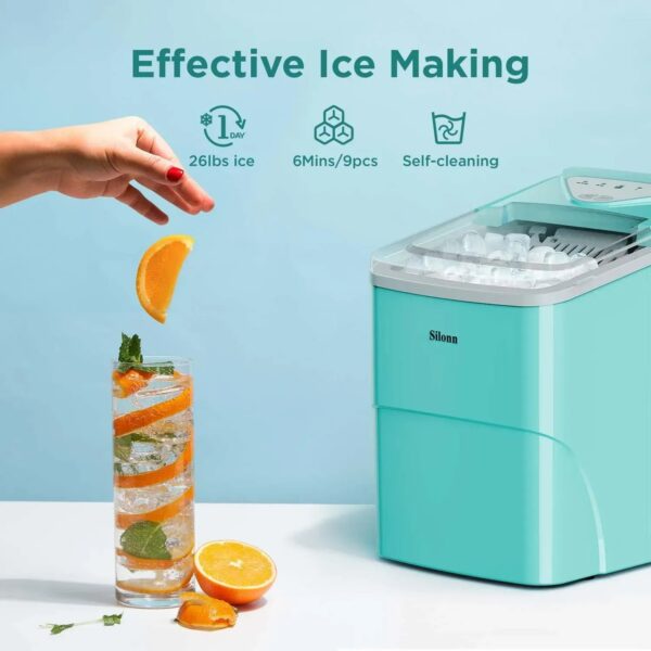 793263c2ad78488094a88efe07fb175d Smart Countertop Ice Maker, Compact Wi-Fi Ice Maker with App Control, 9 Cubes in 6 Mins, 26 lbs per Day