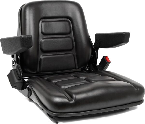 794b39f552874e5ea6ccc04bd60918e9 Universal Fold Down Forklift Seat, Micro Switch, Armrest And Safety Belt, for Tractor