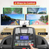 4.5HP Foldable Treadmill, 15 Auto Incline Levels, 10MPH Speed, 300LB Capacity, Home Exercise Machine
