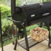 941 Sq.in. Overlarge BBQ Charcoal Grill with Offset Smoker, Black