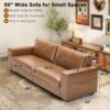 89" Sofa for Living Room, Modern Comfy Sofa with Medium Firm Seat Cushion, Removable Cover,Wide Armrest,USB/Type-C Port,Chenille Fabric Couches for Small Space,Apartment