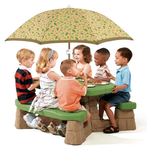 79cf0ded8ba04dfa9d955baf832f66ba Step2 Naturally Playful Picnic Table with Umbrella