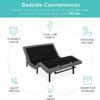 Best Choice Products Ergonomic Twin XL Size Adjustable Bed Frame, Electric Base w/Wireless Remote Control, Nightlight, Massager, 2 USB Ports