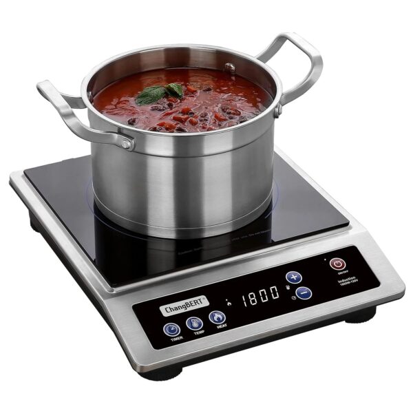 7a02cd3e5b6d4864bb710ef6118991aa ChangBERT 1800W Induction Cooktop, Commercial Portable Cooker