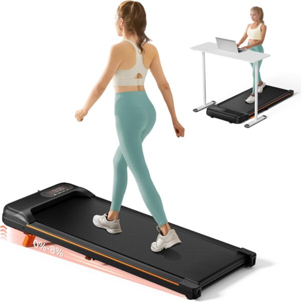 7a0e5a34f64744d396a90d7c116cb312 Walking Pad, Under Desk Treadmill with Incline for Home Office 2.5HP Portable Walking Treadmill with 280 Lbs Weight Capacity Walking Machine, Remote Control, LED Display