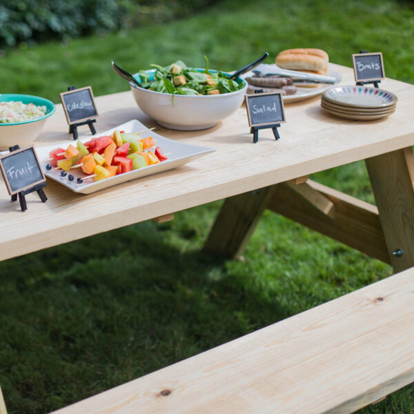 UFPED Wooden Picnic Table, Tan