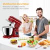 Ailessom New Stand Mixer,6.5-QT 660W 10-Speed Tilt-Head Kitchen Electric Mixer with Bowl, Dough Hook, Beater, Whisk for Most Home Cooks, (Empire Red）
