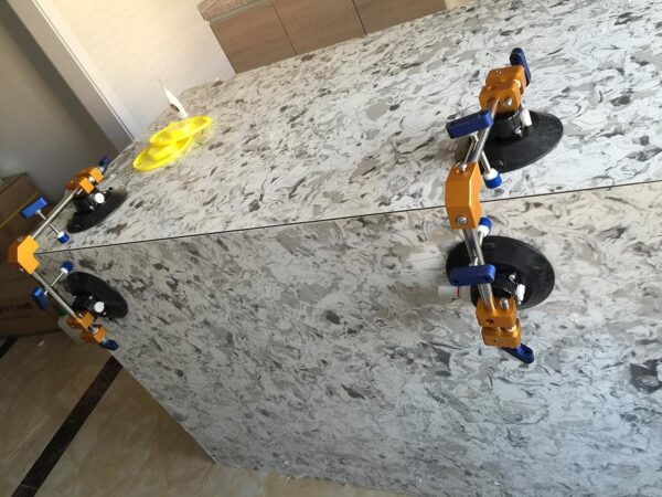 7a5b28edb66046dcad7dc259dceb204e Angle 90 Degree Countertop Seam Setter with 6" Suction Cup for Seam Joining & Leveling/Professional Countertop, granite . Stone, Marble Slab Installation. (2 PACK) (6" seam setter)