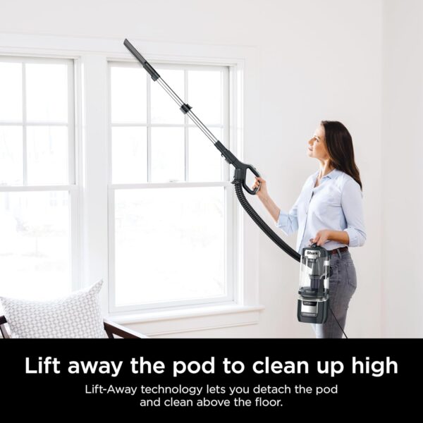 7abdcbc7111a4384abb5a5ccc207b69f Rotator Pet Pro Lift-Away ADV Upright Vacuum with HEPA Filter, DuoClean PowerFins HairPro and Odor Neutralizer Technology, Pet Hair Pickup, For Carpets & Hardfloors, Dark Grey, LA555