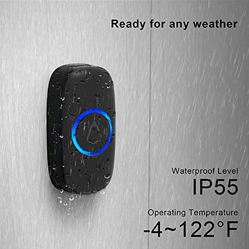 7b626ebb4c344777ba69d8243fbbcd19 SECRUI Wireless Doorbell, Easy installation, Waterproof, Adjustable Volume, 58 Chimes