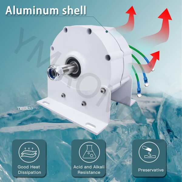 7bbef5c0c97349eeab06626a1ea25ce6 12000W Low RPM Permanent Magnet Generator 12V 24V 48V 120V 220V, Free Energy Gearless Permanent Magnet Generator Motor DIY for Wind Turbine Water Turbine,12V