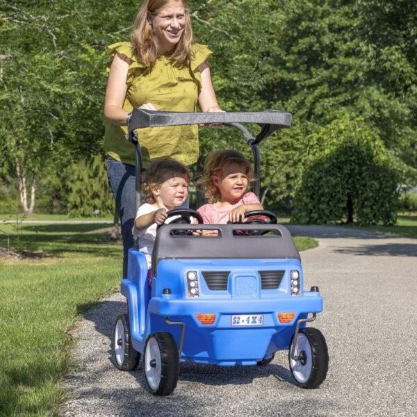 Step2 Side-by-Side Push Around SUV Blue Two-Seater Stroller Push Car for Toddlers