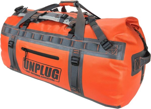 7bfac0ea1cf443d09012d1dd1bdc5f6d UNPLUG Ultimate Adventure Bag -1680D Heavy Duty Waterproof Travel Duffel Bags for Camping, Motorcycle Dry Bag, Waterproof Bags for Boating, Waterproof Duffle Backpack,Tactical Duffle Bag