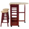 Casual Home Breakfast Cart with Drop-Leaf Table