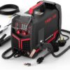 135Amp MIG Welder,110V Flux Core Welder Flux MIG/Lift TIG/Stick 3-in-1 Large LED Digital Display Welding Machine IGBT Inverter Welder FLUX-135PRO