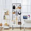 Blulu 4 Pcs Standing Grid Panel Tower with S Hook