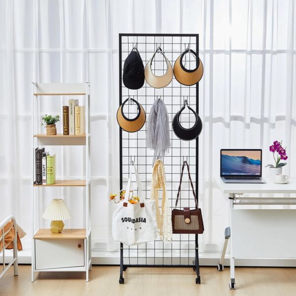 7c1cdfdbf39d48fbb0f5bcb9d17e7f7a Blulu 4 Pcs Standing Grid Panel Tower with S Hook