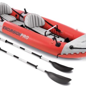 1-Person Inflatable Kayak with Paddles, Pump & Fishing Rod Holders