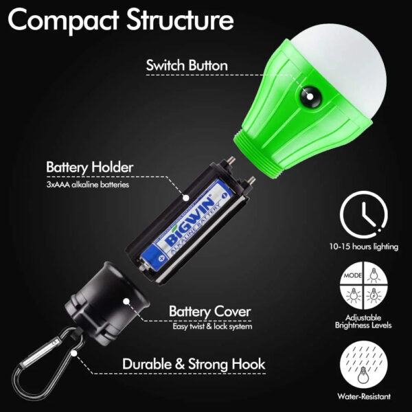 4 Packs LED Camping Light Bulbs