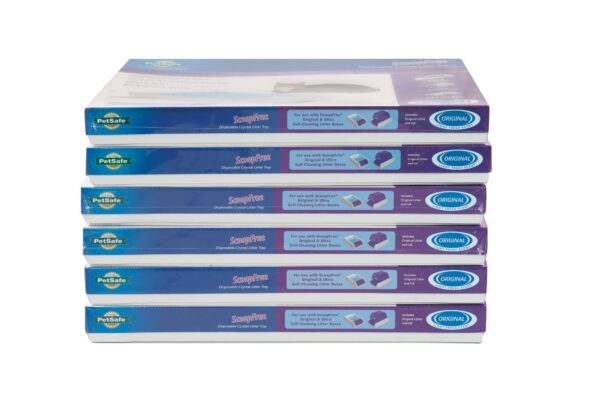 7c5ebb60d65542a8b99c01806084f28a ScoopFree Complete Replacement Blue Crystal Litter Tray�� 6-Pack Easy Cleanup with Disposable Tray Includes Leak Protection and Low Tracking Litter