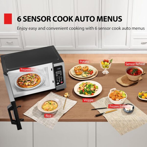 7d08adf9f28d4c118b811c8684e6d323 Air Fryer Combo 8-in-1 Countertop Microwave Oven, with Convection, Broil, Odor Removal Mode, 12.4" Position Memory Turntable, Child-Lock, 1.0 Cu.ft, Black Stainless Steel, ML2-EC10SA(BS)