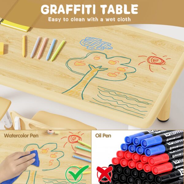 7d6e15dcf1eb4cf49628086b8e83a209 Brelley Kids Table and 4 Chairs Set for Ages 2-8