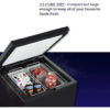 Chest Freezer – 3.5 Cu Ft with 2 Removable Baskets – Reach In Freezer Chest – Quiet Compact Freezer – 7 Temperature Settings – Black