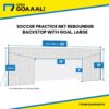 Open Goaaal JX-OGFL2 Soccer Practice Net Rebounder Backstop with Goal, Large