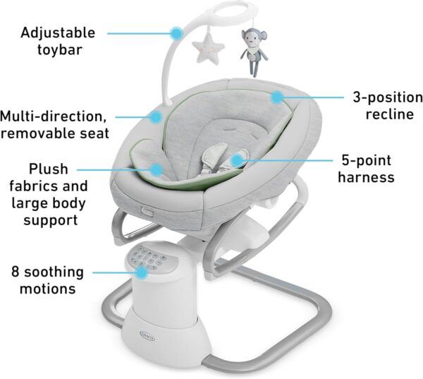 7e40eaa8bd1749d2bc4479a9a4b70d34 Soothe My Way with Removable Rocker, Madden - Versatile Baby Swing & Portable Rocker