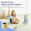 Air Purifier for Home Allergies Pets Hair in Bedroom & Standing Fan for Bedroom, 82ft CirculAir 120° Oscillating Fan