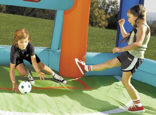 7ea8555f274240b39dafa65905d74547 Little Tikes Jump 'n Slide Inflatable Bouncer Includes Heavy Duty Blower With GFCI, Stakes, Repair Patches, And Storage Bag, for Kids Ages 3-8 Years