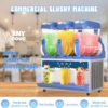 Commercial Slushy Machine - 1000W 30L Tanks Slush Maker Machine 304 Stainless Steel Commercial Margarita Machines Efficient Cooling the Ideal Slushie Maker for Bars Cafes Restaurants