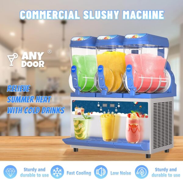 7eca466270f54392954d80c883899cd6 Commercial Slushy Machine - 1000W 30L Tanks Slush Maker Machine 304 Stainless Steel Commercial Margarita Machines Efficient Cooling the Ideal Slushie Maker for Bars Cafes Restaurants