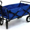 Outdoor Utility Wagon, Solid Blue & Coleman Cooler Four-Person Portable Camping Chair, Blue