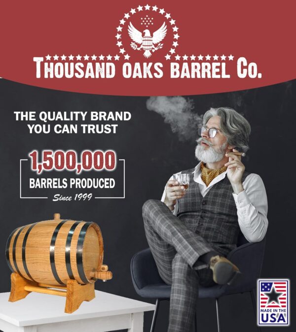 7f331bfb60a249aeaaadc3bed91c42ec Thousand Oaks Barrel 5 gallon oak aging barrel with stand stopper and faucet