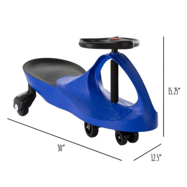 Lil' Rider Outdoor Wiggle Car Ride on Toy for Kids 3 Years and Up (Blue)
