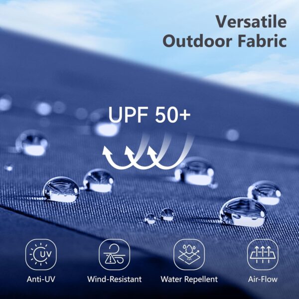 7f77fc49f40c4211a7d47e289987a318 15ft Double Sided Patio Umbrella with Solar Lights, Outdoor Large Umbrellas with Crank Handle and 36 LED Lights, Rectangular Market Umbrella with Base Included for Deck Pool Shade