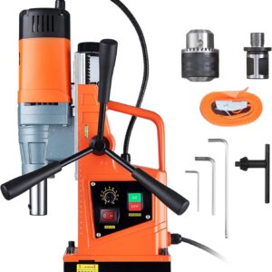 Mag Drill Press, 1550W 2" Boring Diameter, 2922lbf Power Magnetic Drill, 500 PRM, 10-Speed, Electric Drilling Machine for Metal Surface, Industrial and Home Improvement