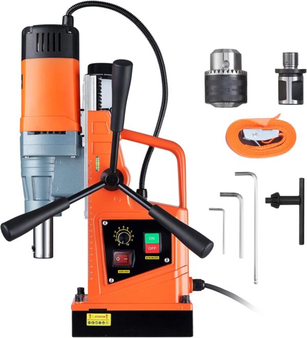 7f82bb9861044910aba00bd779a10ec6 Mag Drill Press, 1550W 2" Boring Diameter, 2922lbf Power Magnetic Drill, 500 PRM, 10-Speed, Electric Drilling Machine for Metal Surface, Industrial and Home Improvement