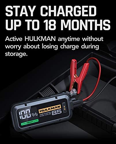 Alpha85 Jump Starter 2000 Amp 20000mAh Car Starter for up to 8.5L Gas and 6L Diesel Engines