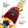 Blendtec Classic 575 Blender, 90 oz WildSide+, and 75 oz FourSide Blender Jar - Kitchen Blender Bundle- Poppy Red